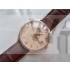 Calatrava Noble Champagne Dial Patek Philippe Automatic Watch Brown Leather Strap