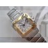  Cartier Santos W20011C4 Mens Quartz White Swiss ETA Quartz