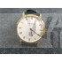 Patek Philippe Calatrava Swiss Automatic Black Leather Strap Gold 