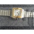 Cartier Santos Two Tone Automatic Watch Gold Bezel