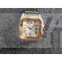 Cartier Santos Two Tone Automatic Watch Gold Bezel