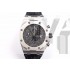 Royal Oak Offshore Black Dial Automatic Audemars Piguet Watch Black Leather Bracelet