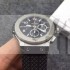 Hublot Big Bang Black Dial Silver Ring Chronograph Black Rubber Strap