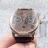 IWC Portuguese 7 Days Automatic Watch Rose Gold Brown Dial Black Leather 