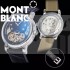 MontBlanc Nicolas Rieussec Anniversary Edition Swiss Chronograph-Skeleton Dial-Leather Strap