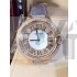 Cartier Ballon Bleu Swiss Quartz Full Diamonds Women watch-Roman Numeral Hour Markers-Leather Bracelet