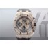 Audemars Piguet Royal Oak 26067 Swiss Automatic Watch-Full Diamonds Bezel-Black Leather Bracelet