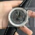 Breitling Navitimer Swiss 7750 Chronograph-Full Black Dial with Stick Markers-Black Leather Bracelet