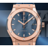 Classic Fusion Blue Dial Hublot Swiss Automatic Leather Strap