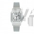 Cartier Santos W20054D6 Ladies Quartz Silver White Swiss ETA Quartz 