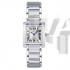 Cartier TANK W51008Q3 Ladies Quartz Silver White Swiss ETA Quartz
