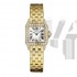 Cartier Santos WF9001Y7 Ladies Quartz Silver Swiss ETA Quartz 