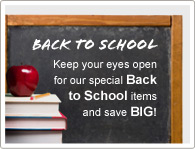 Keep your eyes open for our special Back to School items and save A LOT!